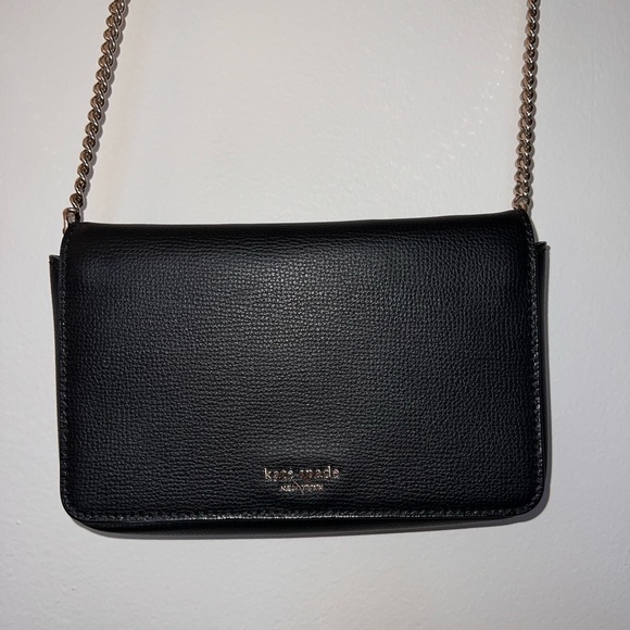 KATE SPADE small black bag with gold chain - Picture 2 of 11